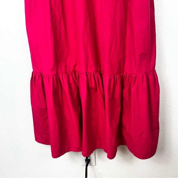 Abercrombie and Fitch Flutter Sleeve Tiered Midi Dress size Large Tall - Picture 10 of 12